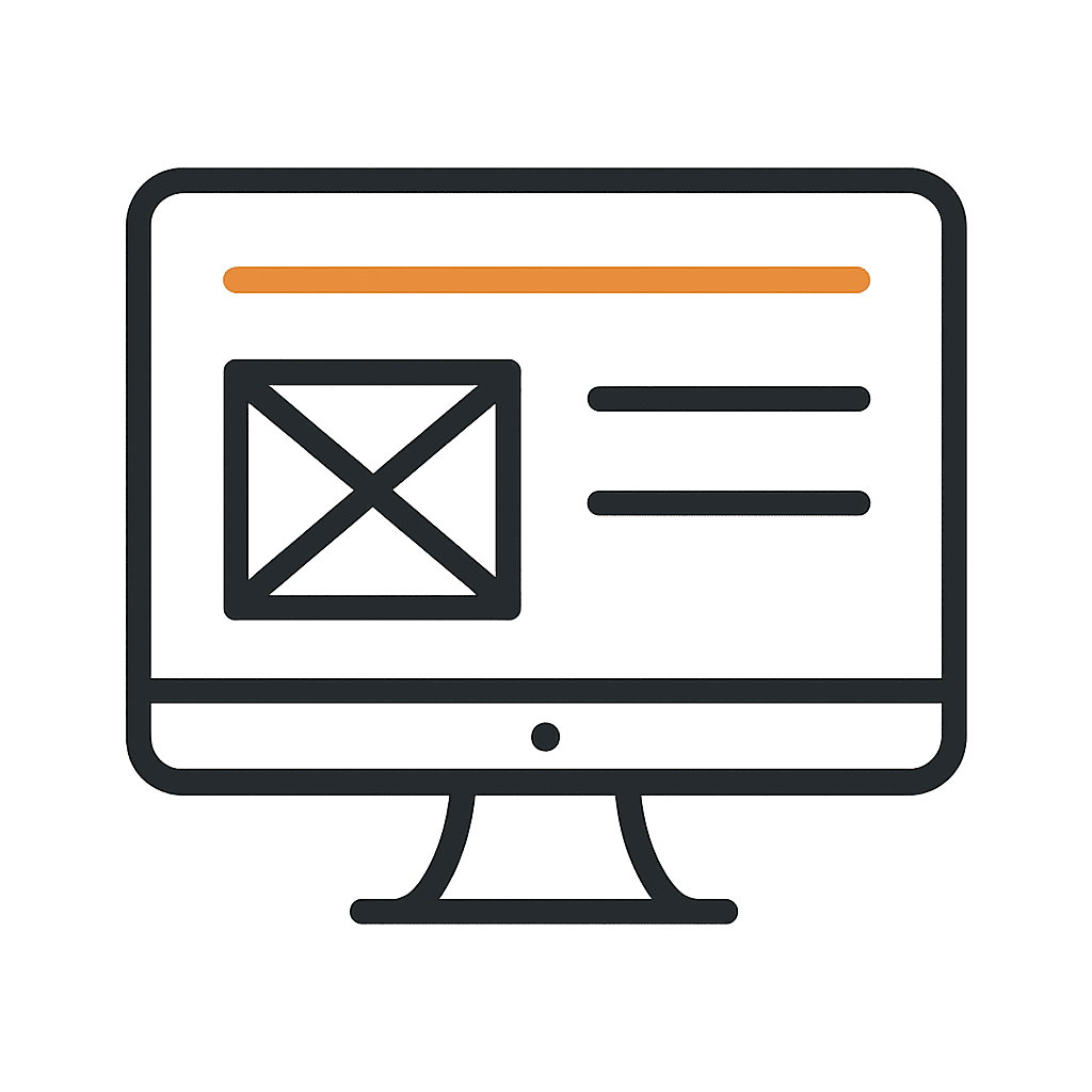 Stilisiertes Monitor Icon